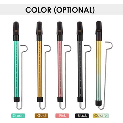 Metal Slide Whistle Scale Sliding Flute with Steel Sliding Rod Musical Instrument Toy for Children Kazoo Flute for Parent-Child Games Boys and Girls