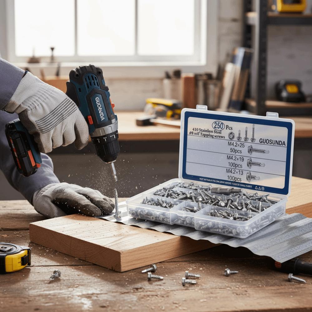 M4.2 Size Self Tapping Screws With Cushion Dovetail Iron Sheet Screws  Sheet Metal Applications