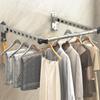 Non-Punching Drying Rack Stainless Steel Clothes Drying Hanger Folding Drying Racks  Bathroom