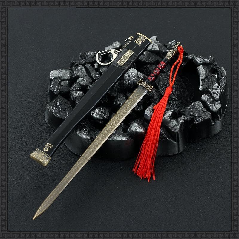 [Nekokamiyama] Three Kingdoms Heroic General Weapon Zhou Yu Gongjin's Sword, Total Length 22cm / Miniature Figurine Collector's Decor