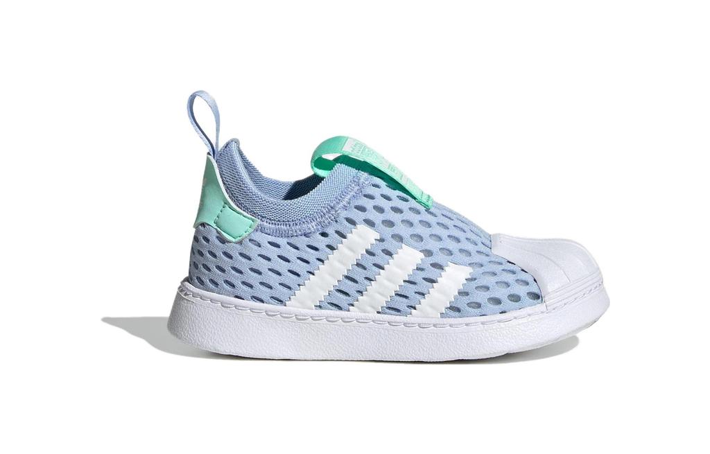 adidas Originals SUPERSTAR 360 2.0 360 2 Mesh Low Top Skateboard Shoes Blue White Infant And Toddler FZ5606