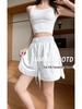 Women's Summer 2025 White Ice Silk Yamamoto Shorts: Loose-Fit, Plus Size, Casual Five-Point Sports Pants