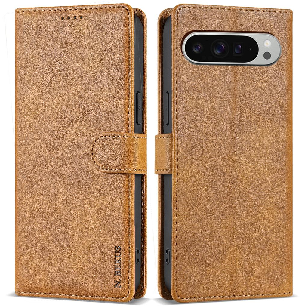 N.BEKUS CSJ-001 For Google Pixel 9 Pro XL Stand Case PU Leather Wallet Phone Cover