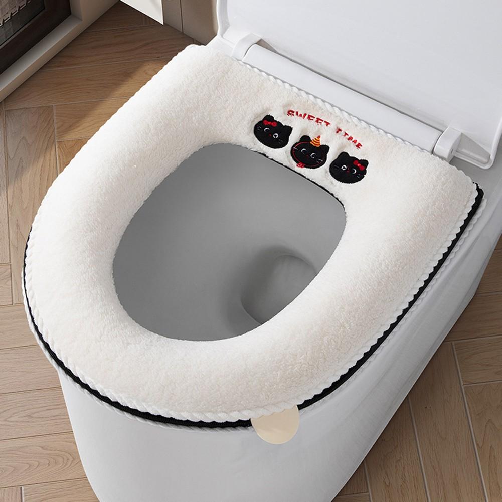 Toilet Seat Cover U-shaped Toilet Seat Machine Washable white