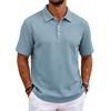 Polo tinta unita classica vestibilità slim manica corta top con colletto casual da lavoro abbottonatura tessuto confortevole per uomo e donna