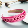 Women's Rural Wide Edge Color Chain Decoration Makaron Color Headband