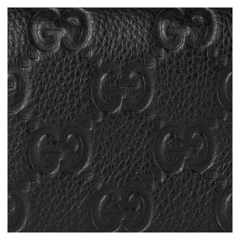 Gucci GG Emblem Emblem Brand Print Snap Fastening Grained Leather Wallet Mini Women's Black
