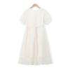 Mengtejiao Girls' Butterfly Embroidered Summer Qipao Dress