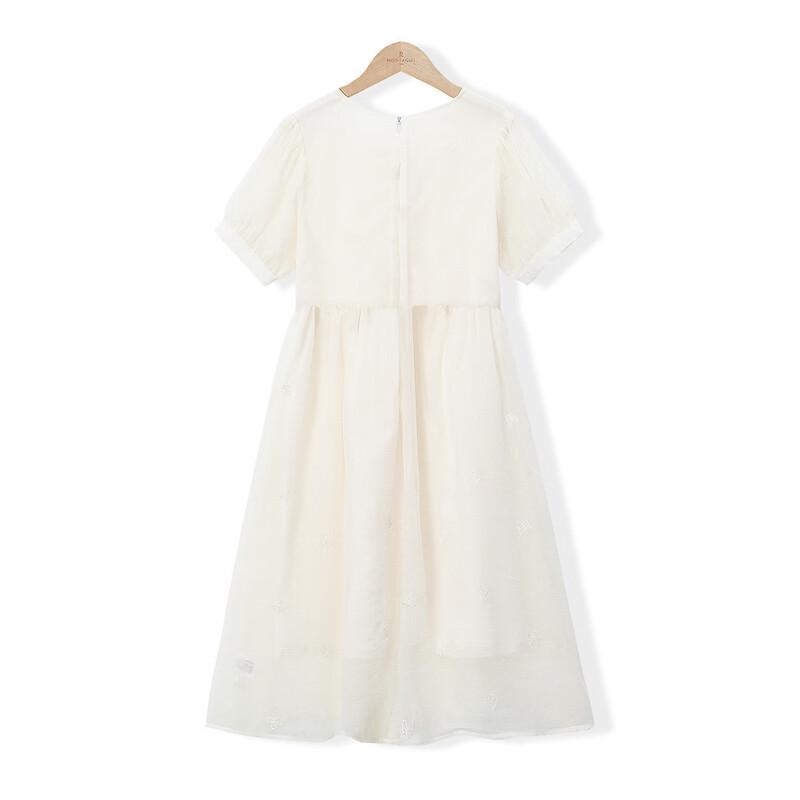 Mengtejiao Girls' Butterfly Embroidered Summer Qipao Dress