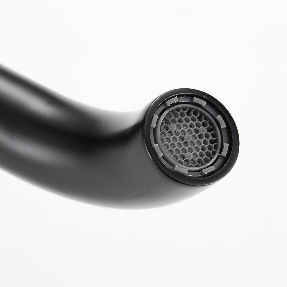 Bathroom Sink Faucet Black Washbasin Hot Cold Water Basin Mixer Taps Bath Deck Mounted Brushed Stainless Steel Faucet