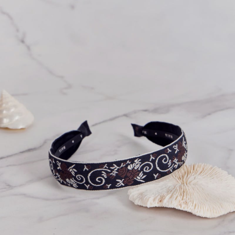 MAIA Vine Rose Headband P - Silver Brown