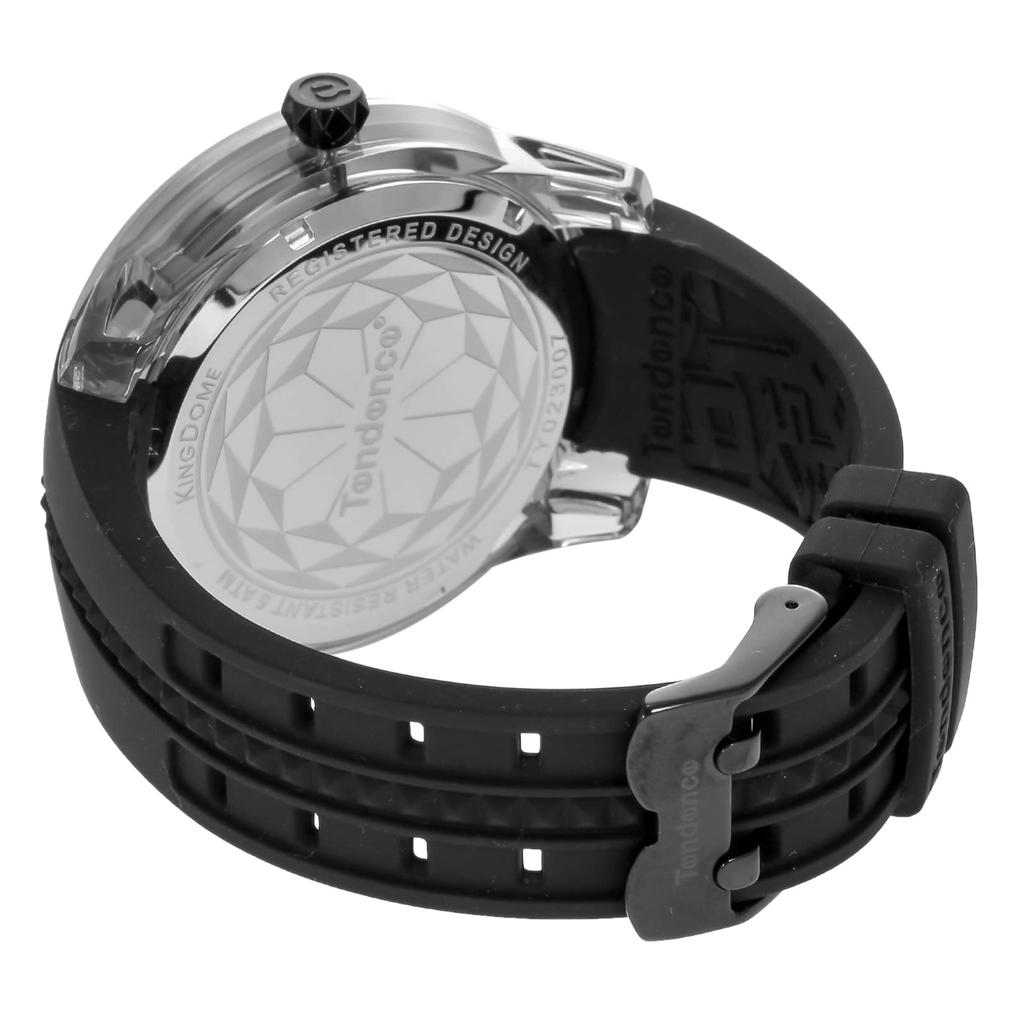 TENDENCE King Dome Black Dial Polyamide Mineral Glass Quartz 50MM Watch TY023007
