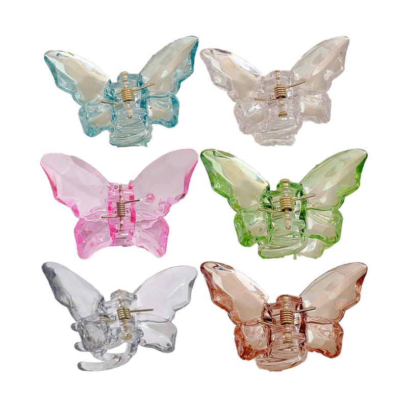 Jelly Colour Butterfly Hair Clip Women Korean Girl Group Fashion Shark Clip Hair Accessories
