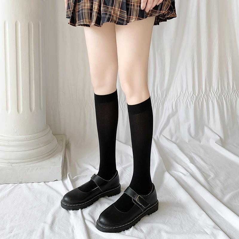 Zomer Fluwelen Over de Knie Sokken Kinderen Middelhoge Sokken Japanse Kousen Student Streepjes Hoge Sokken Cs Uniform Sokken