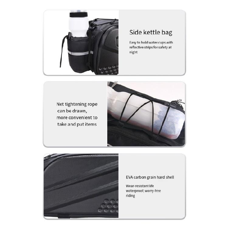 Bolsas de Bicicleta Porta-bagagens Bolsa para Ciclismo Assentos Traseiros Bolsa de Armazenamento Traseira Grande Capacidade Porta-bagagens de Ciclismo Bolsa para Assento Traseiro
