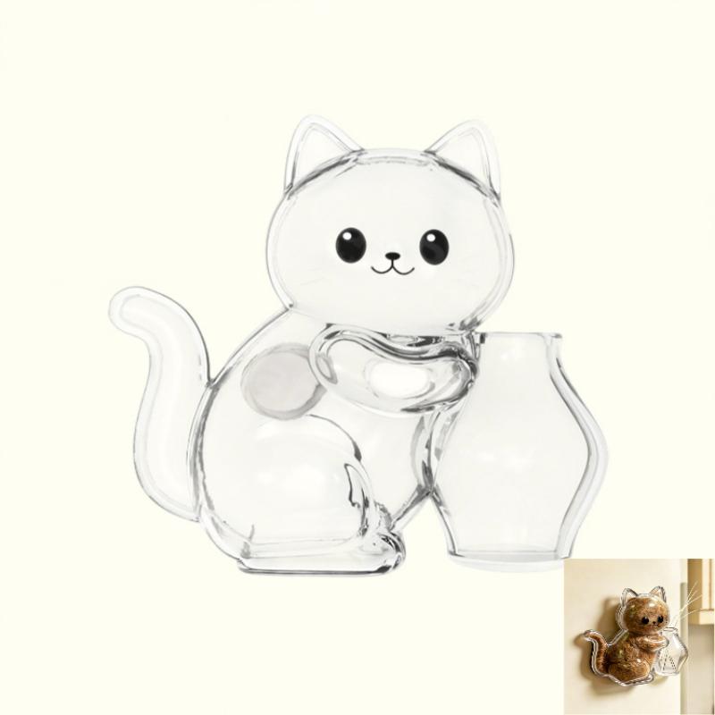 Cute Pet Fur Storage Refrigerator Magnet Transparent Acrylic Pet Cat Fur And Whiskers Memory Capsule Refrigerator