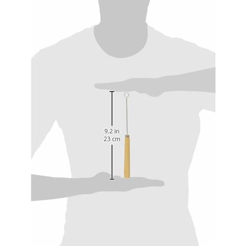 Tiger Crown Chocolate Decorating Tool, Silver, Natural Wood, 13 x 220mm, Small, Round, Steel, Chrome Plated, Wooden Handle, 1172