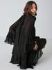 Spring Summer Elegant Women's Chiffon Patchwork Long Sleeve Dress