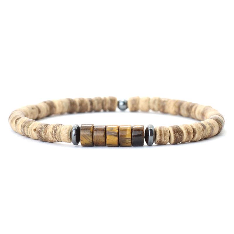 

Noter Bohemia Coconut Bead Bracelet Unisex Grade A Emperor Stone Braslet Leisure Accessories Natural Wooden Braclet Beach Joias 195mm