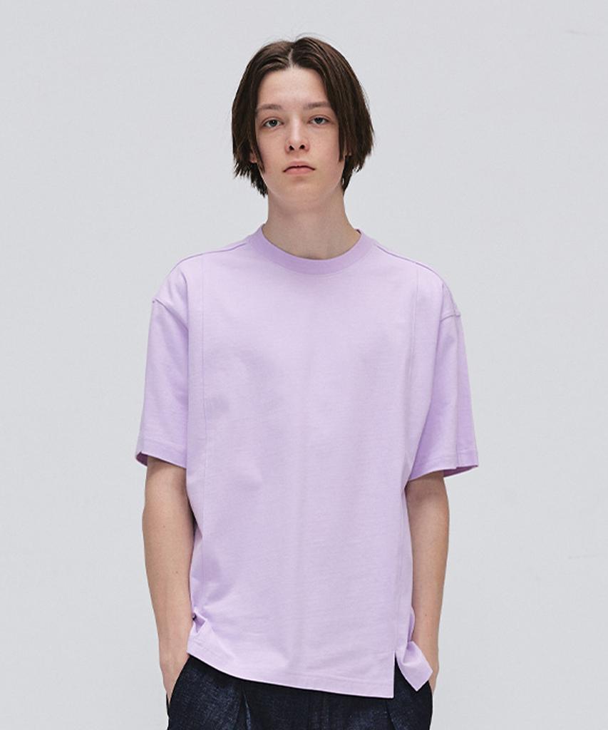 EZIO Unbalanced Cut T-Shirt_Violet