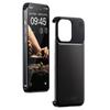 For iPhone 15 Pro Case Aluminium Alloy+Walnut Aromatherapy Protective Phone Cover