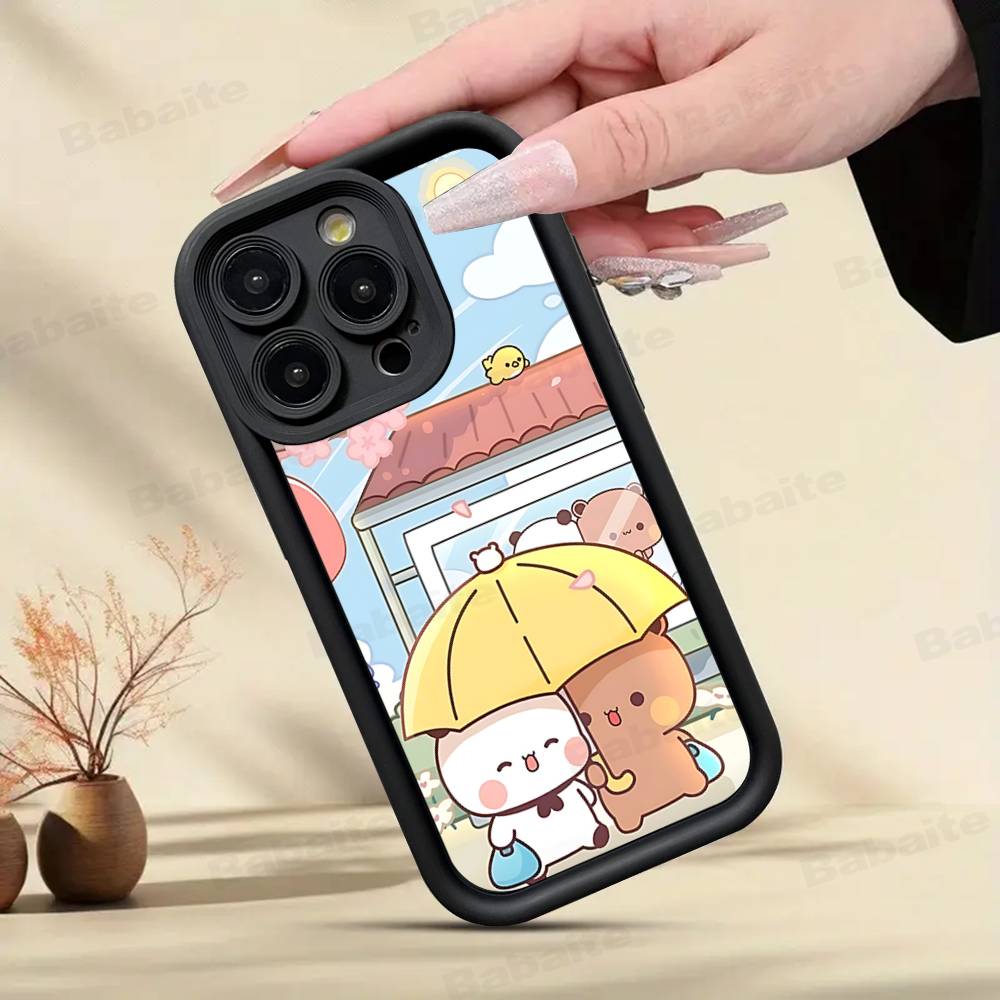 Cute Bubu Dudu Phone Case For IPhone 17 16 15 14 13 12 11 Pro Max Plus Black Full Coverage TPU