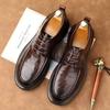 2026 Spring New Cowhide Wear-resistant Business Casual Comfortable Breathable Thick Sole High-end Formal Men's Leather Shoes