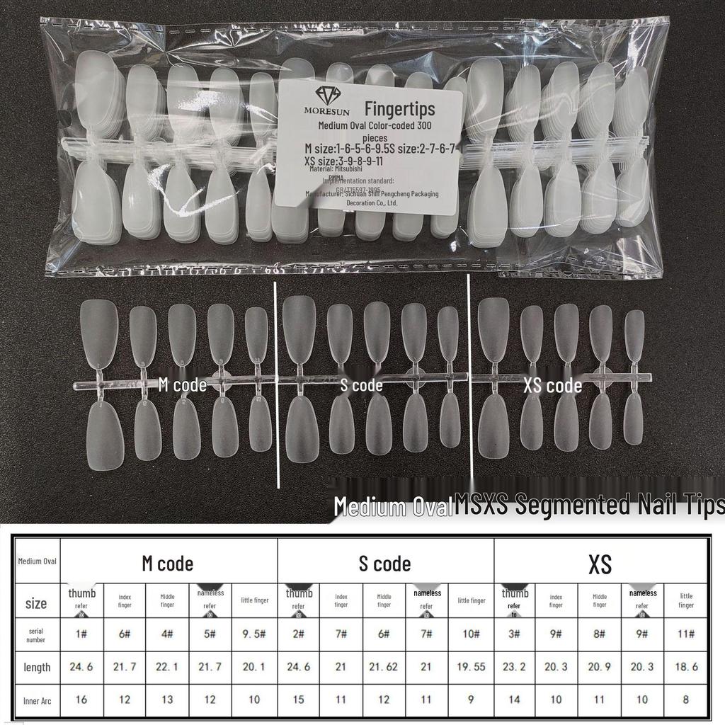 Traceless Ultra-Thin Frosted Square Nail Tips - New Chinese Style