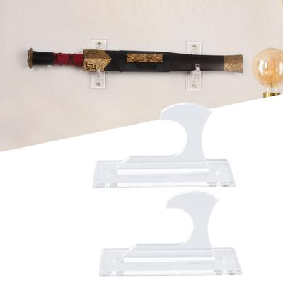 Crochet de Mur pour Épée Support Acrylique pour Épée Cintre d'Exposition pour Lames de Cosplay Sabre Tanto Rapière