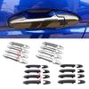 For Honda Shuttle 2015- Exterior Modify Chrome Door Handle Cover Decoration Trim Carbon Fiber Color Protection Sticker