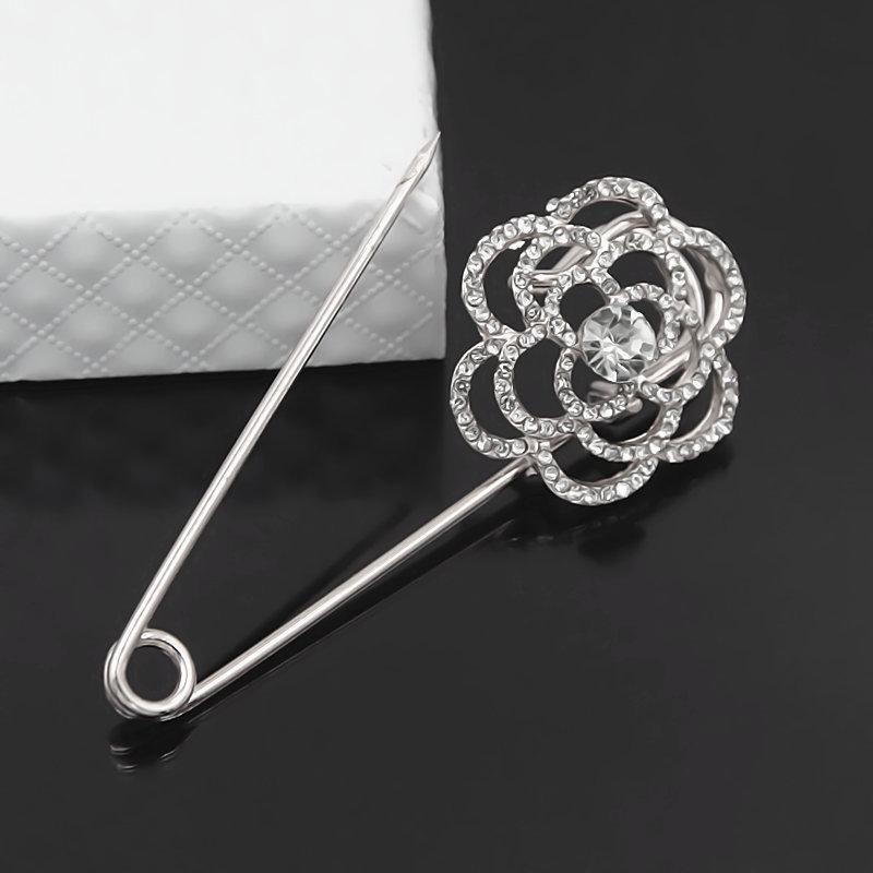 Korean Fashion Diamond Inlaid Rose Brooch Lapel Pin - Versatile and Exquisite Corsage Accessory