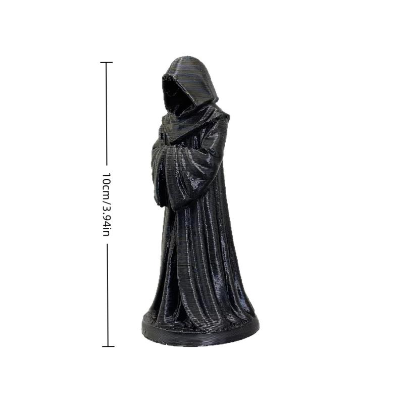 Female Grim Reaper Resin Statue Gothic Sitting Sculpture With Scythe Dark Aesthetic Decor For Home Office And Bookshelf