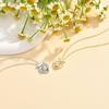 Vnox Gold Color Heart Pendant CZ Stones Necklaces,  Class Of 2026 Graduation Cap Necklace High School College Graduation Gifts