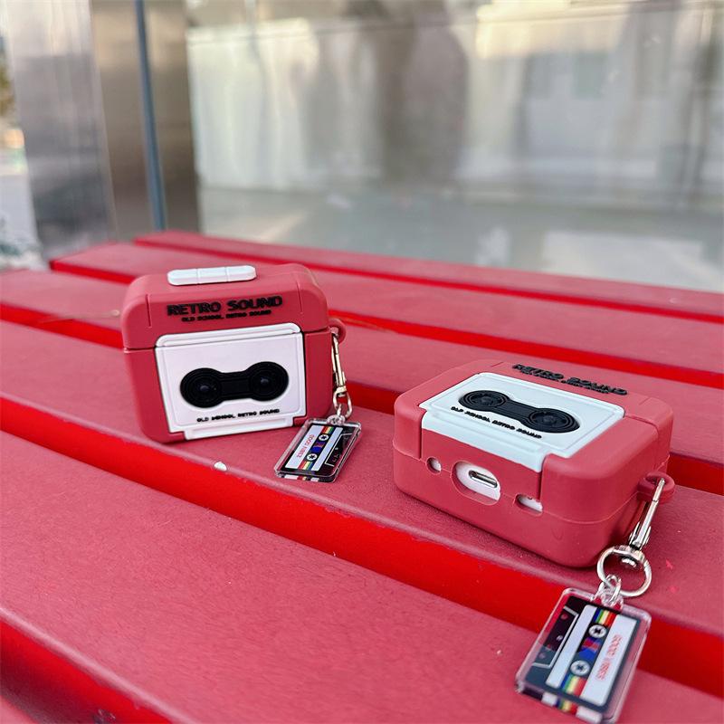 Retro recorder for AirPods 1 apple bluetooth wireless 1/1/1 generation pro1 earphone cover cute silicone