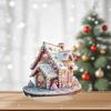 1pcs Christmas Reindeer Sleigh Santa Figurine 2D Acrylic Christmas Santa Claus On Sleigh Decoration Holiday Party Supplies