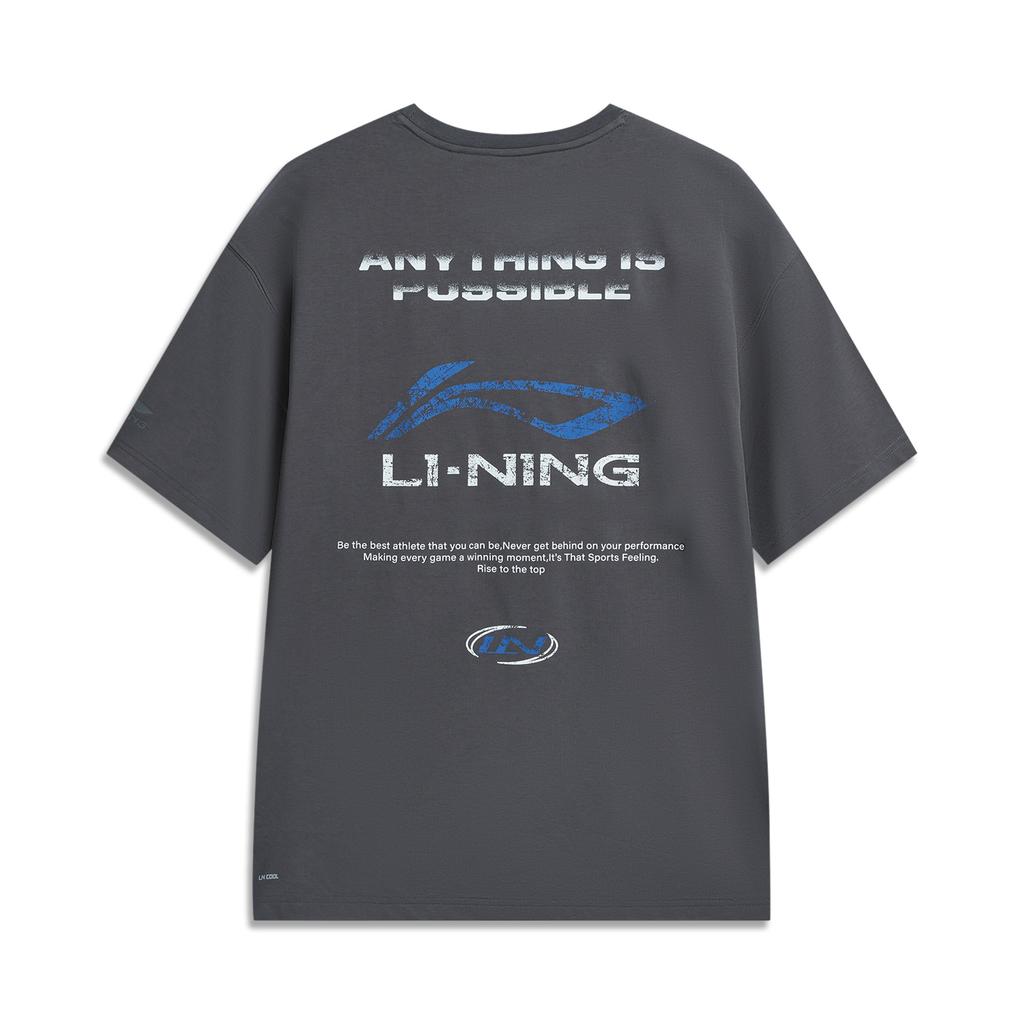 Li Ning Sports Lifestyle Series Round Neck Logo Couple Casual T-Shirt Unisex Tops ATSW285-7