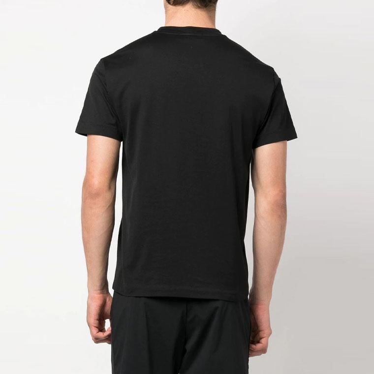 Stone Island Ss23 Solid Color Logo Embroidered Short Sleeve T-Shirt Men Tops Black 7815208G3-V0029