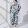 Large Size Women's Fashion Casual Printed Shirt & Two-Piece Set - Spring/Autumn Collection