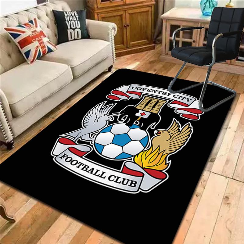 Coventry City Pattern Rug Floor Mat for Living Room or Bedroom Soft and Comfortable Carpet a Gift for Birthday and Holiday.