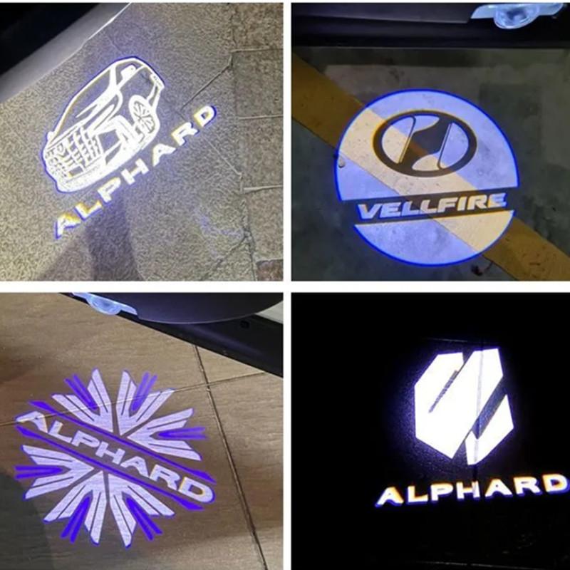LED Car Door Logo Light For TOYOTA Alphard 2011-2024 Vellfire 20/30 Series GR Projector Logo Ghost Shadow Lamps Car Accessories K33