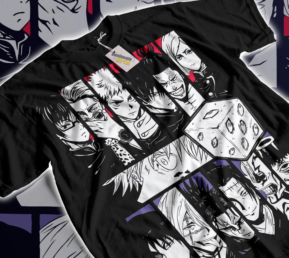 Shibuya T-shirt Jujutsu Kaisen Prison Realm Gojo Ryomen Sukuna Anime Soft Tee XXL