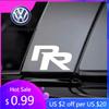 2026 Heiß Für Volkswagen VW 2 Stück Auto Karosserie Emblem B-Säule Kofferraum Aufkleber R Emblem Aufkleber Für Volkswagen R Polo T5 Golf 5 MK6 7 8 Pas
