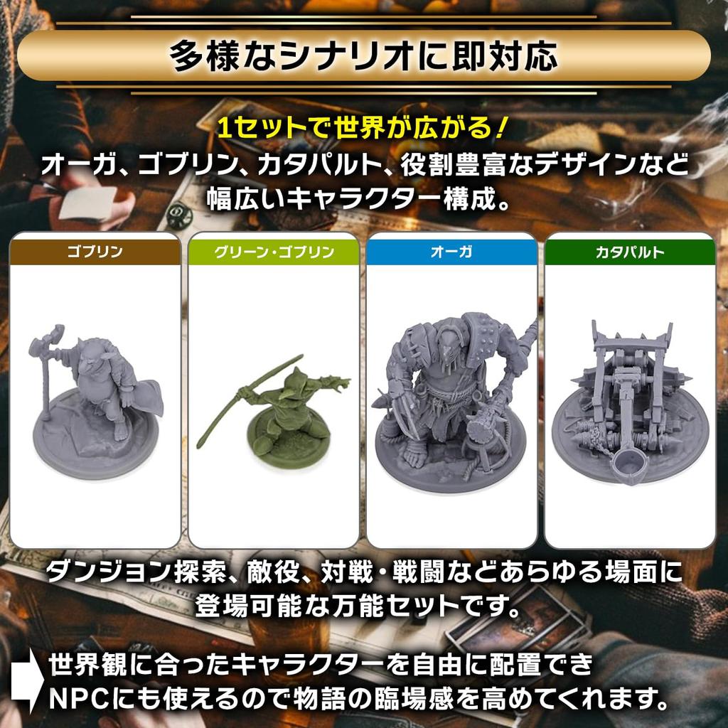 Path Gaming Goblin Horde Miniature Kit, 46 Unpainted Figures, 28mm Scale, Tabletop Role-Playing/D&D Compatible, Gob46