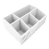 Tea Bag Organizer Multifunctional Wooden Divided Tea Bag Holder for Coffee Capsules Paper Cups White