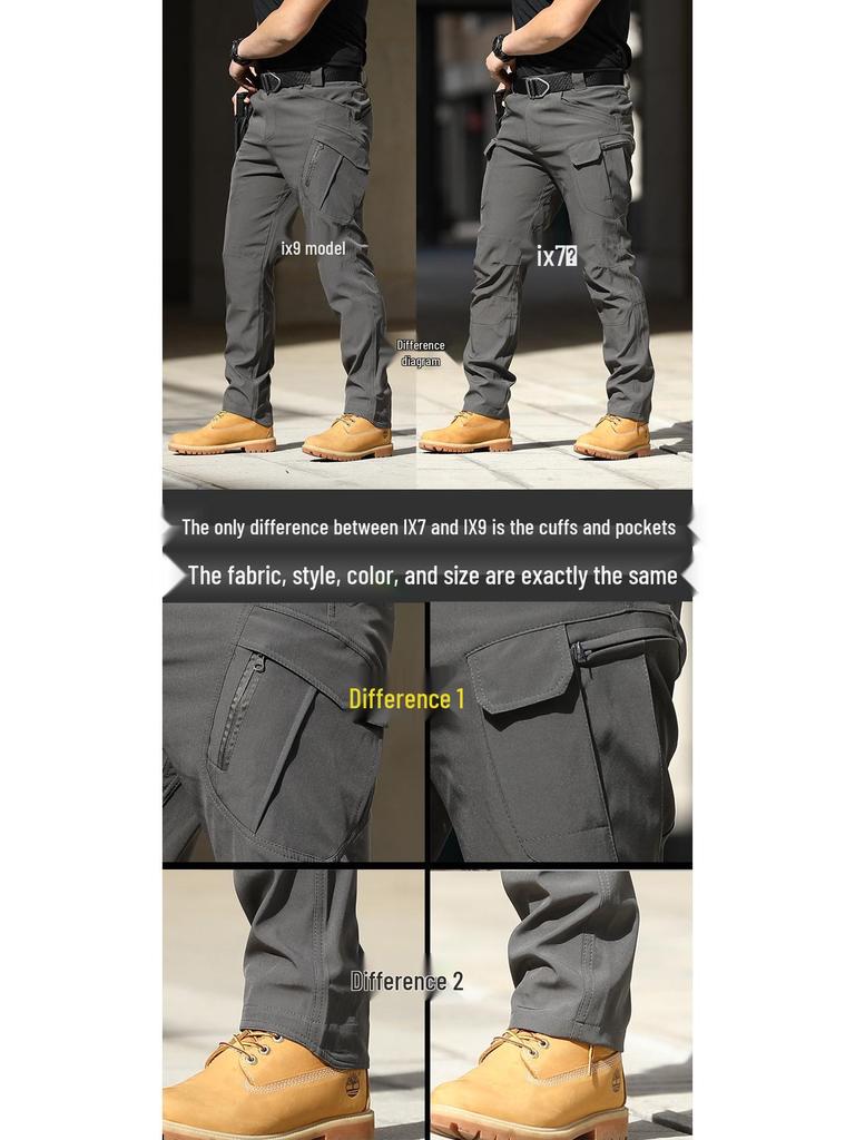 IX9 Tactical Softshell Waterproof Pants - Spring/Autumn Outdoor Stretch Windbreaker for Training