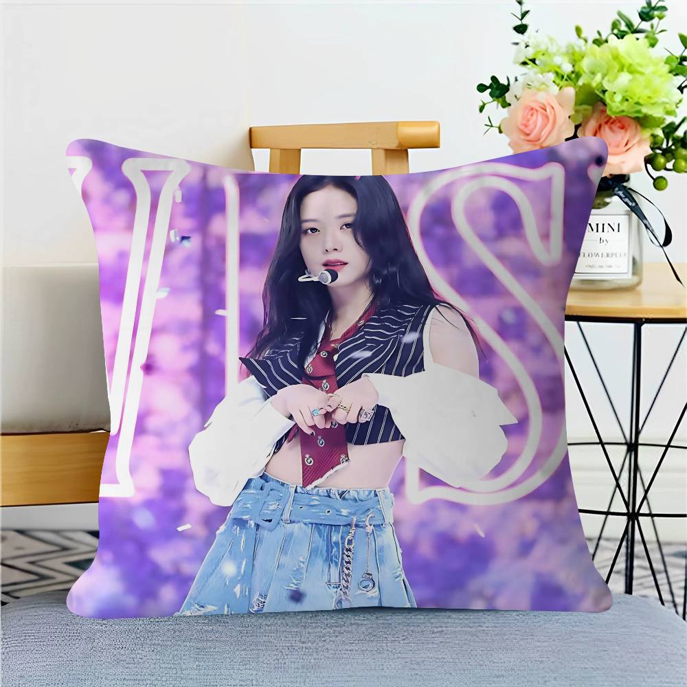 Singer K-Kim-Jisoo Cushion Cover Pillow Cover Decor Pillowcase Printed Cushion Case For Couch