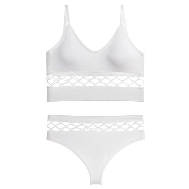 CINOON Frauen Sexy Push-Up Bh Sets aushöhlen Hohe Elastische Sport Strap weste Unterwäsche Set Weibliche Dünne Sammeln Bralette Dessous