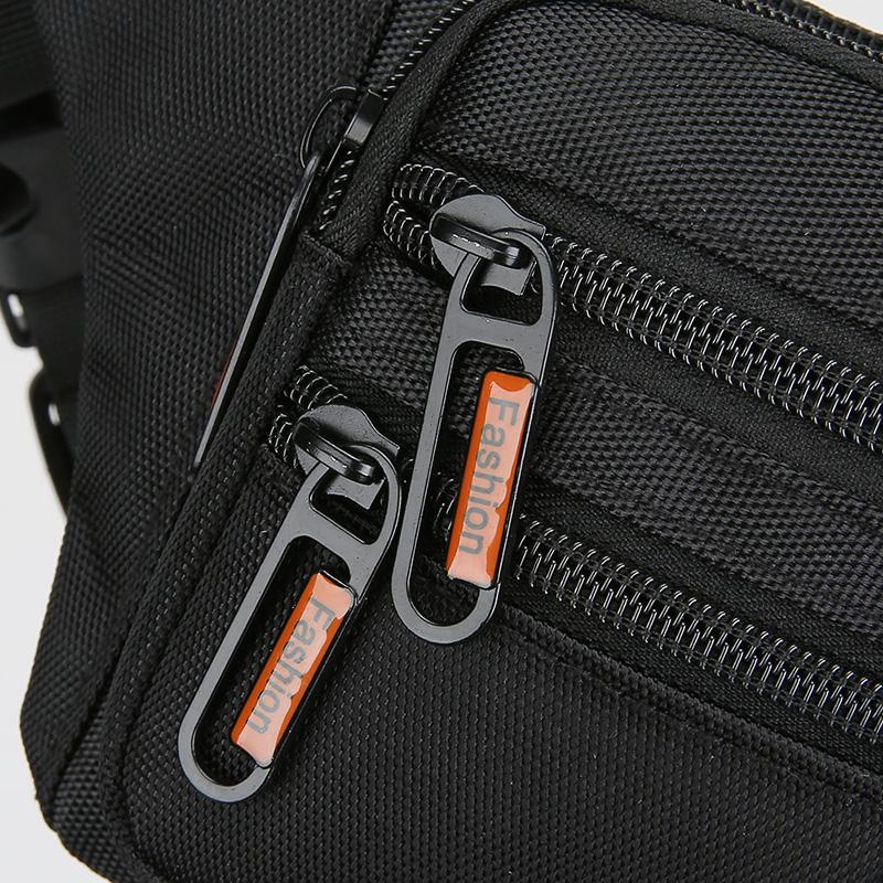 Men Waist Belt Bag Fanny Pack Multi-pocket Motorcycle Rider Outdoor Sports Climb Casual Nylon Male Sling Chest Bum Hip Bags