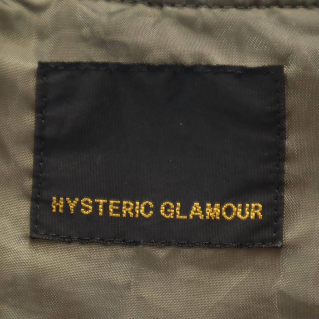 HYSTERIC GLAMOUR Made In Japan Rayon Blend MA-1 Flight Jacket Free Khaki Women Used