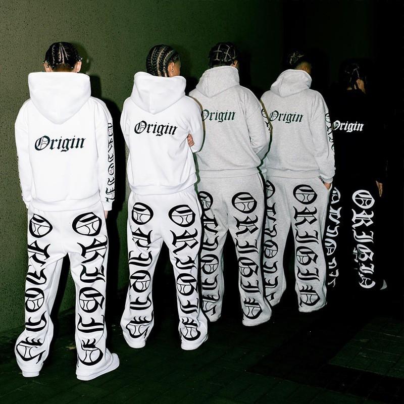 Y2K Letter Print Loose Fit Hoodie Unisex Streetwear Hip Hop Sweatshirt Men Women